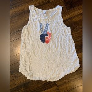 American peace sign tank top